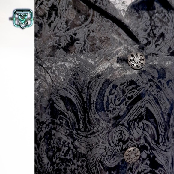 Vintage Chico's Gothic Damask Business Casual Blazer, Size 2 - Picture 3 of 9